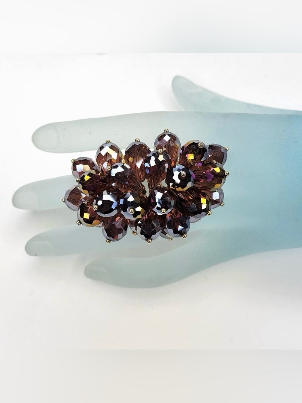Swarovski Crystal Cluster Statement Ring
